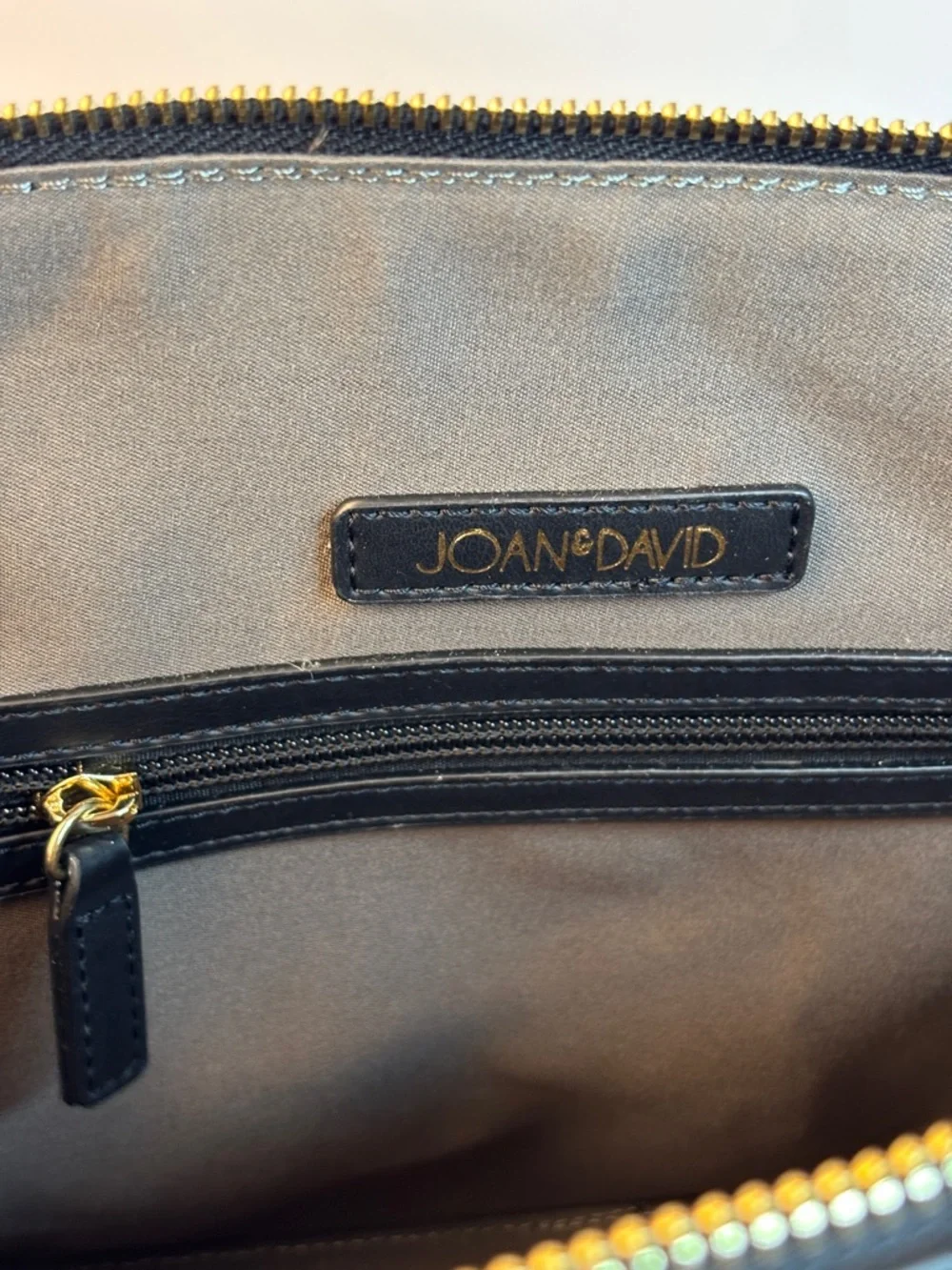 Joan &‎ David Black Leather Dome Satchel NWT